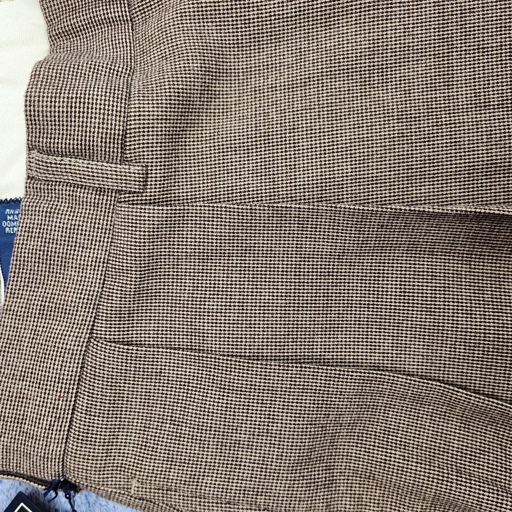 Vintage Polo Ralph Lauren Hayward Pants Mens 34x30 Houndstooth Pleated Cuffed